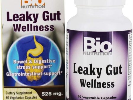 BIO NUTRITION - Leaky Gut Wellness Bowel & Digestive Stress Support 525mg - 60 Vegetarian Capsules on Sale