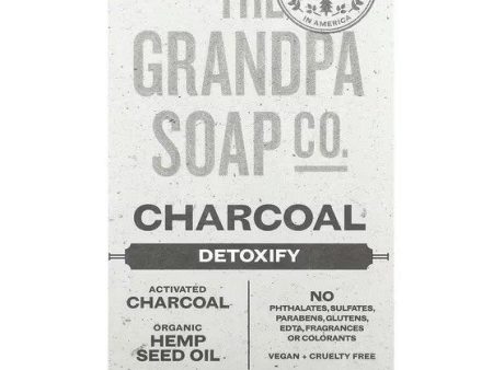 THE GRANDPA SOAP - Charcoal Travel Size Bar Soap - 1.35 oz (38 g) on Sale