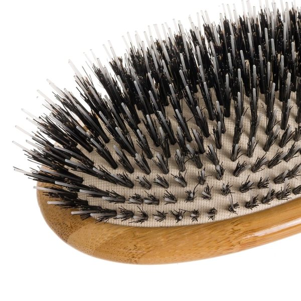 BASS BRUSHES - Large Oval Hairbrush with Natural Bristle + Nylon Pin - 1 Brush Discount