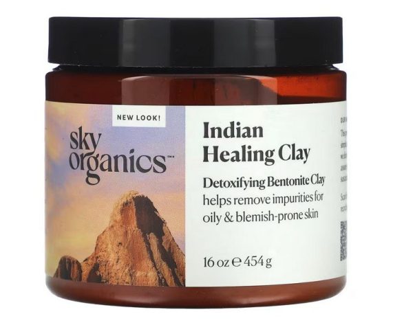 SKY ORGANICS - Indian Healing Clay - 16 oz (454 g) For Cheap