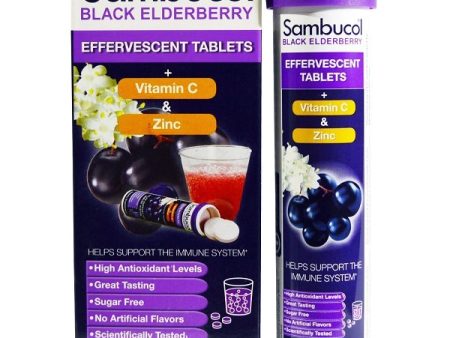 SAMBUCOL - Black Elderberry Effervescent Tablets - 15 Tablets For Sale