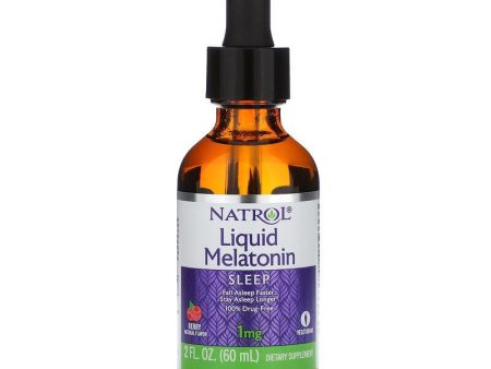 NATROL - Liquid Melatonin 1mg Berry - 2 fl. oz. (60 ml) Online Hot Sale