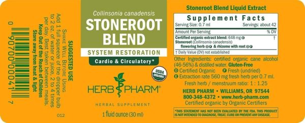 HERB PHARM - Stoneroot Blend Liquid Extract - 1 fl oz (30 ml) Cheap