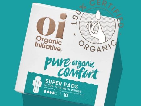 ORGANIC INITIATIVE - Organic Super Ultra Thin Pads with Wings - 10 Count For Cheap