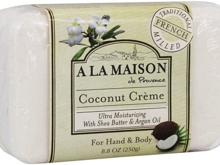 A La Maison - Traditional French Milled Bar Soap Coconut Creme - 8.8 oz. on Sale