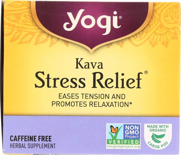 YOGI TEA - Kava Stress Relief Tea - 16 Tea Bags Hot on Sale