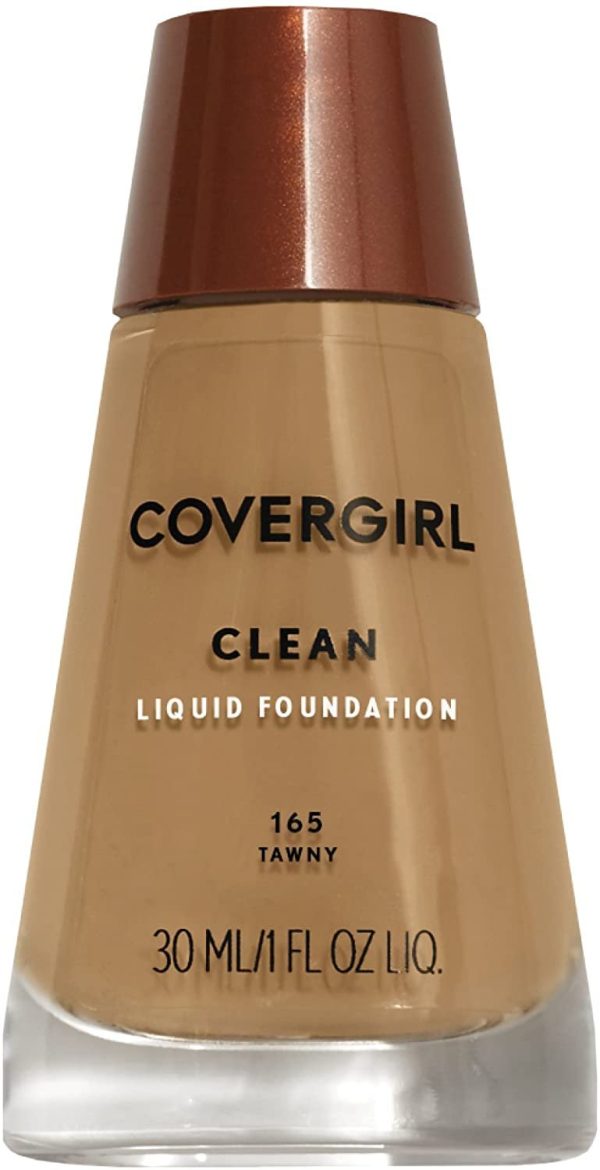 COVERGIRL Clean Makeup Foundation Tawny 165, 1 oz Online now