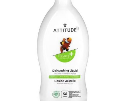 ATTITUDE - Dishwashing Liquid Green Apple & Basil - 23.7 fl. oz. (700 ml) For Sale