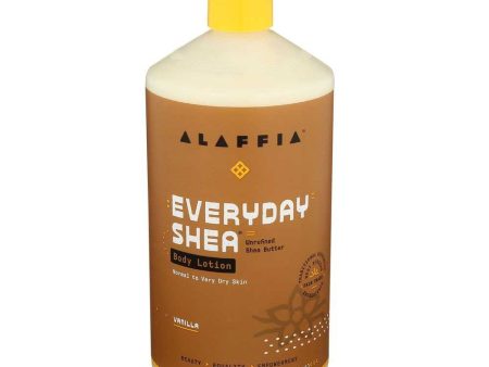 ALAFFIA - Everyday Shea Body Lotion Vanilla - 32 fl oz (950 ml) Supply