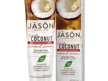 JASON - Simply Coconut Whitening Toothpaste, Coconut Cream - 4.2 oz (119 g) Online Hot Sale