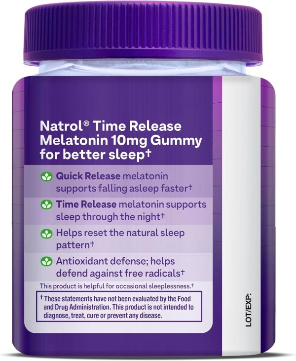 NATROL - Melatonin 10mg Time Release - 35 Gummies Sale