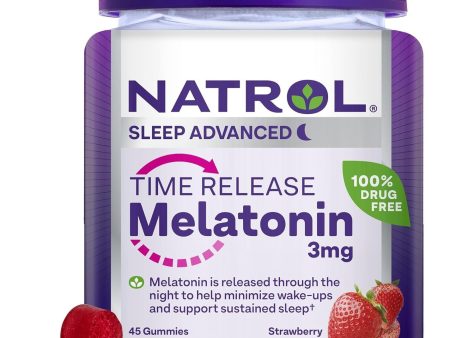 NATROL - Melatonin 3mg Time Release - 45 Gummies Online