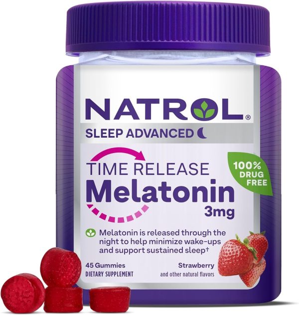 NATROL - Melatonin 3mg Time Release - 45 Gummies Online