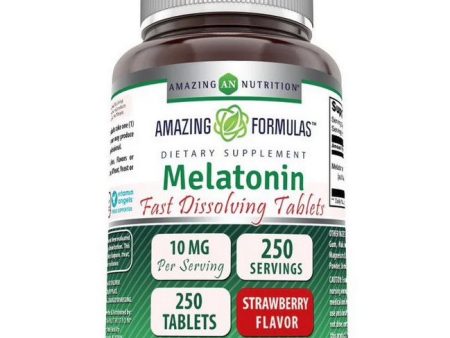 AMAZING NUTRITION - Amazing Formulas Melatonin Quick Dissolve 10 mg Strawberry - 250 Tablets For Sale