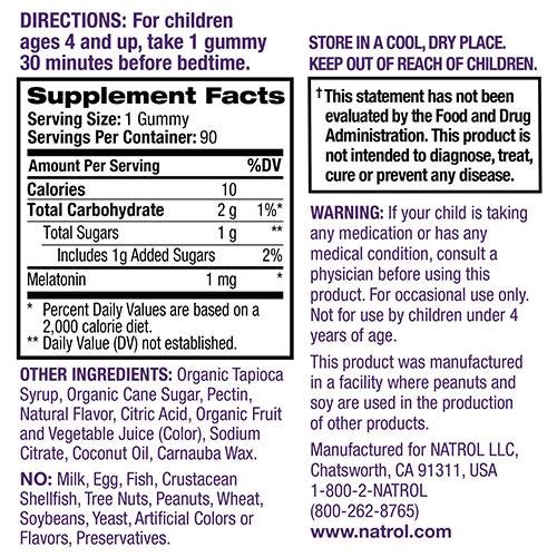 NATROL - Kids Melatonin 1mg Berry - 90 Gummies Online now