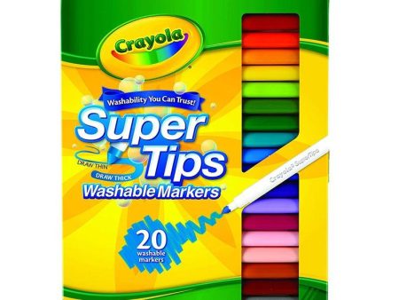 CRAYOLA - Super Tips Washable Markers - 20 Markers Cheap