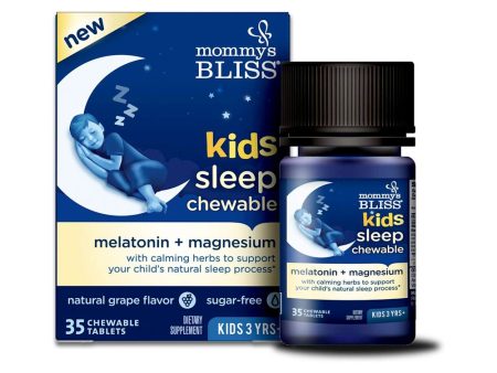 MOMMY S BLISS -  Kids Sleep Chewable, Melatonin + Magnesium - 35 Chewable Tablets Online Sale