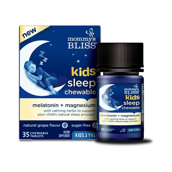 MOMMY S BLISS -  Kids Sleep Chewable, Melatonin + Magnesium - 35 Chewable Tablets Online Sale