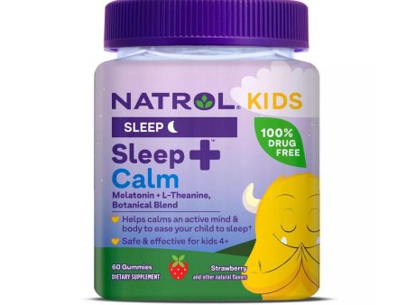 NATROL - Kids Sleep+ Calm Strawberry - 60 Gummies Hot on Sale