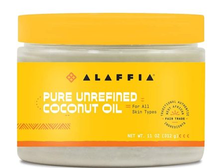 ALAFFIA - Pure Unrefined Coconut Oil - 11 oz (312 g) Online Hot Sale