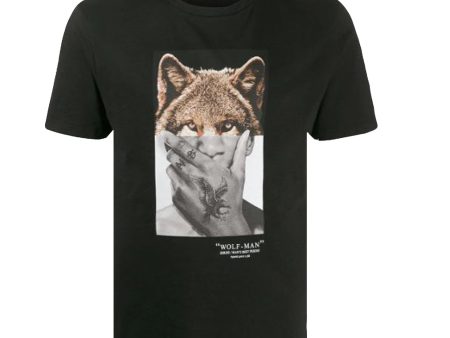 Neil Barrett Wolf-Man Print T-shirt Discount