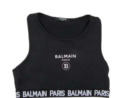 Balmain Kids Logo Print Crop Top Fashion