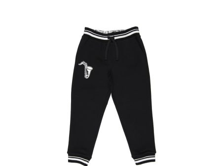 Dolce & Gabbana Saxophone Black Jogging Bottoms Online Sale