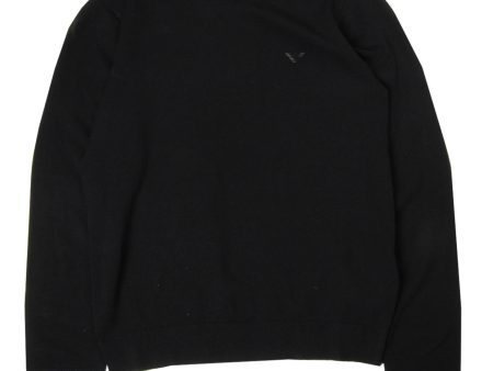 Armani Junior Logo Black Knit Top For Cheap