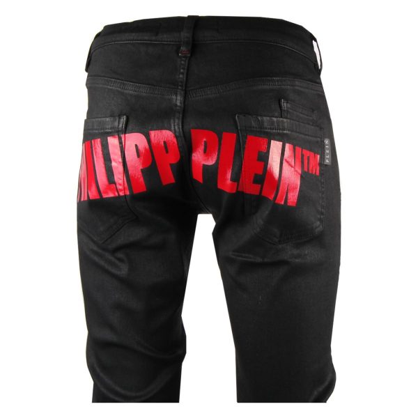 Philipp Plein Black Super Straight Cut Jeans Online Sale