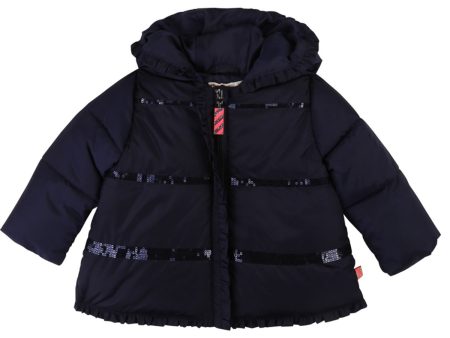 Billieblush Baby Navy Nylon Jacket Online now