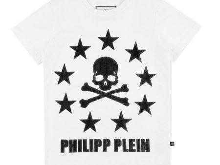 Philipp Plein Junior Stars and Skull Print T-shirt Supply