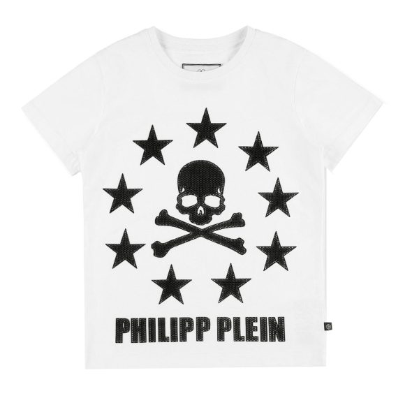 Philipp Plein Junior Stars and Skull Print T-shirt Supply