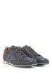 BOSS Blue Perforated Details Leather Trainers Online Sale