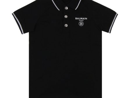 Balmain Kids Embossed Logo Polo Shirt Fashion