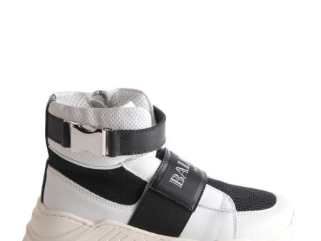 Balmain Kids High Top White Trainers Online Sale