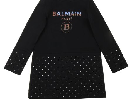 Balmain Kids Logo Print Dress Online now