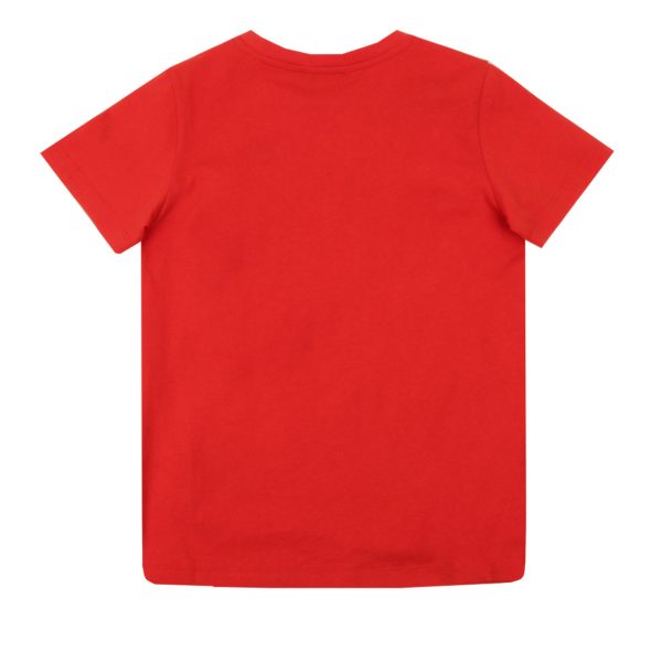 Balmain Kids White and Red Logo T-shirt Online now