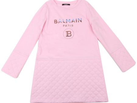 Balmain Kids Logo Print Dress Sale