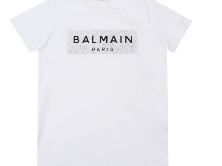 Balmain Kids Embellished Logo T-shirt For Cheap