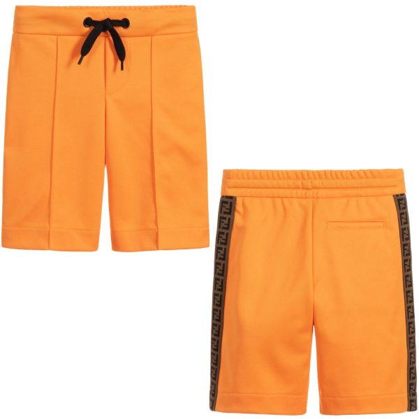 Fendi Junior FF Logo Shorts Fashion