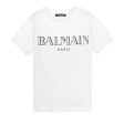 Balmain Kids White Logo T-shirt on Sale