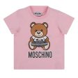 Moschino Baby Pink Teddy Print T-shirt Online Hot Sale