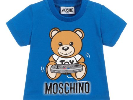 Moschino Baby Blue Teddy Print T-shirt Online