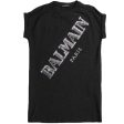 Balmain Girls Black Diamanté Logo Dress Online Hot Sale