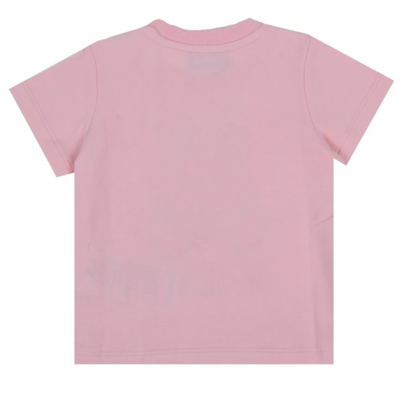 Moschino Baby Pink Teddy Print T-shirt Online Hot Sale