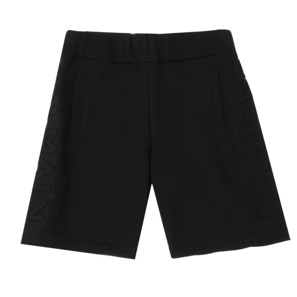 Balmain Kids Embossed Logo Shorts on Sale