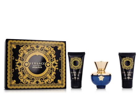 Women s Perfume Set Versace EDP Dylan Blue 3 Pieces Cheap