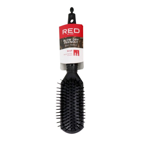 Detangling Hairbrush Red Kiss Kiss Rubberized Black Online now