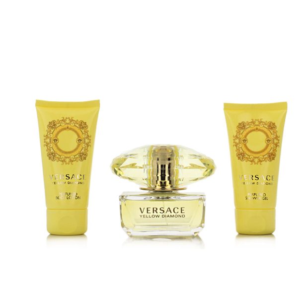 Women s Perfume Set Versace EDT Yellow Diamond 3 Pieces For Discount