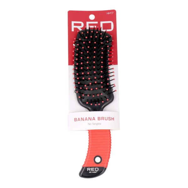 Detangling Hairbrush Red Kiss Kiss Professional Supply